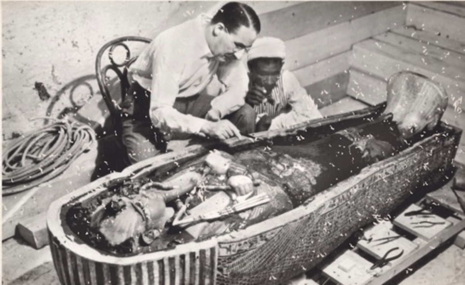 Professor G Reed at the famous Egyptain Expedition, 1929